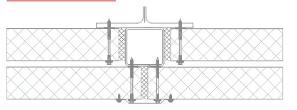 Вариант крепления стандартное крепление сэндвич панелей саморезами